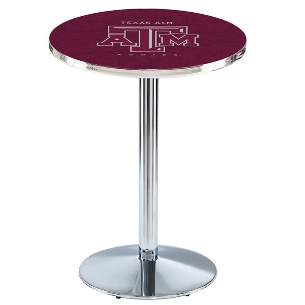 42" Chrome Texas A&M Pub Table